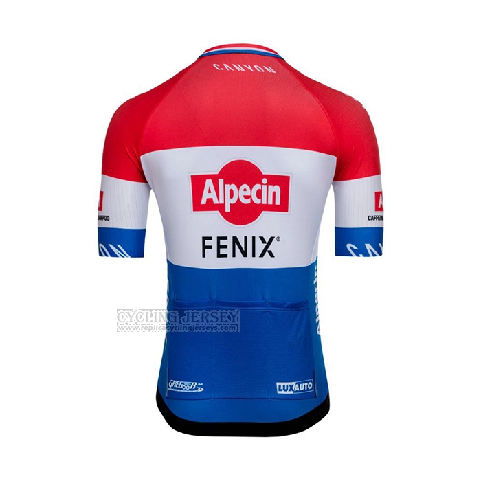 2022 Cycling Jersey Alpecin Fenix Red White Blue Short Sleeve and Bib Short